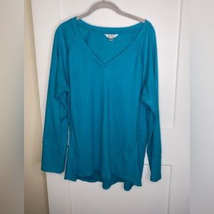 Wildfox Haley V-Neck Sweater in Peacock Women’s size XL